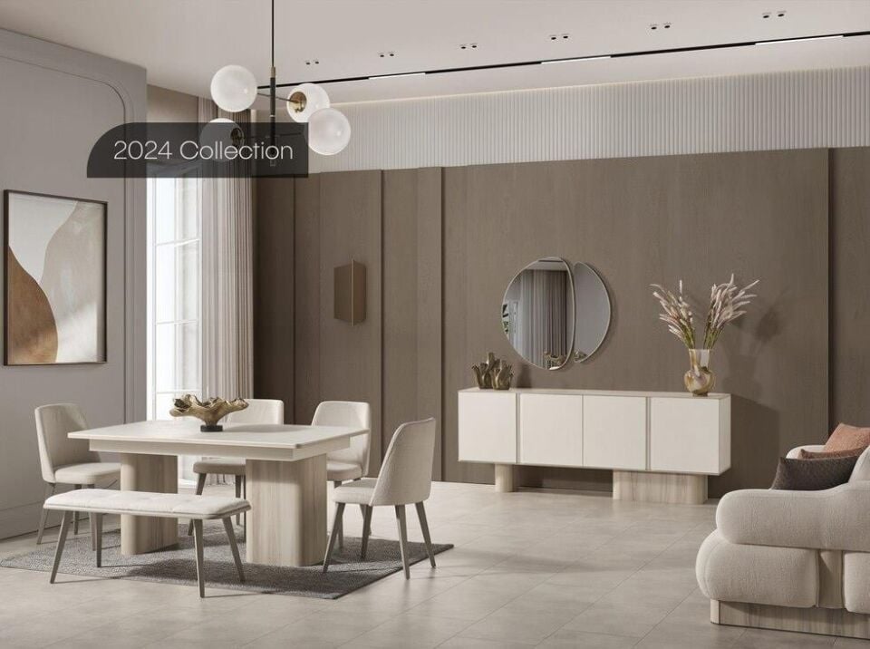 Bige Güneş Yemek Odası Takımı(Ünite Dahil)