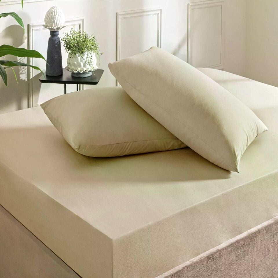 Taç 4645 Color Dreams Fitted Çarşaf Set Vizon 100*200