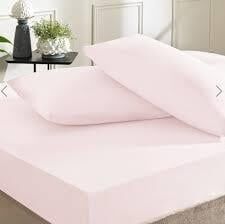 Taç 4646 Color Dreams Fitted Çarşaf Set Pudra 160*200