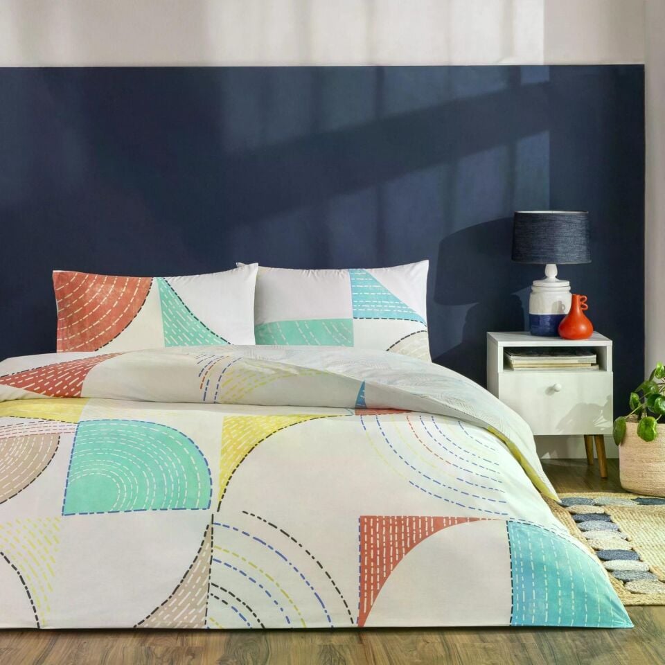 Taç 3518 Çift Kişilik Nevresim Takımı Luvına Turkuaz