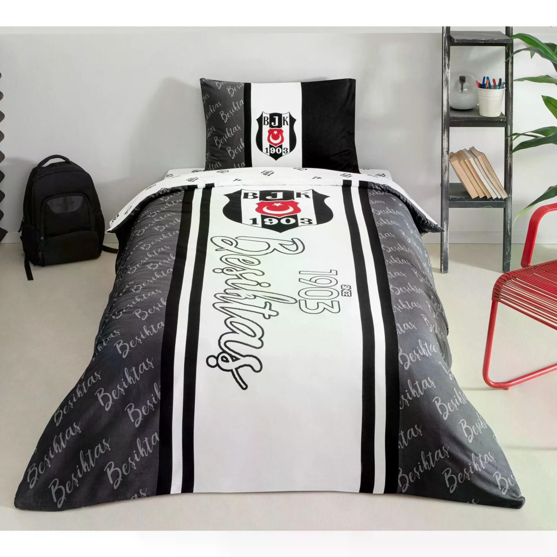 Taç 4812 Lisanslı Nevresim Takımı Beşiktaş 1903 Glow