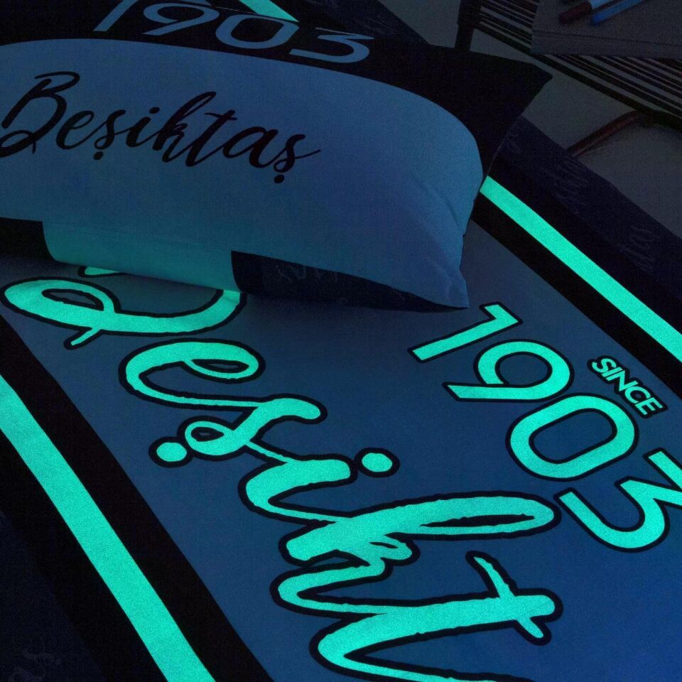 Taç 4812 Lisanslı Nevresim Takımı Beşiktaş 1903 Glow