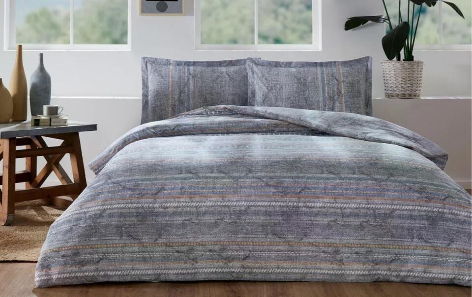 Özdilek Colorado Çift Kişilik Fitted Nevresim Takımı Mavi