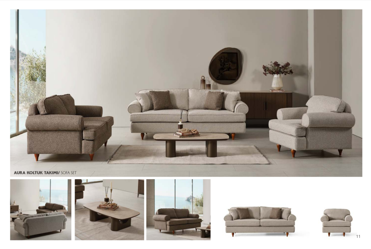 BİGE AURA 3+2+BERJER KOLTUK TAKIMI