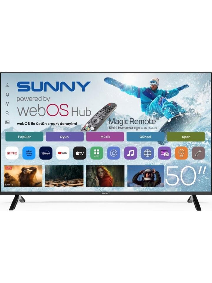 SUNNY 50'' QLED ULTRA HD 4K TV SN50QMN252C-S