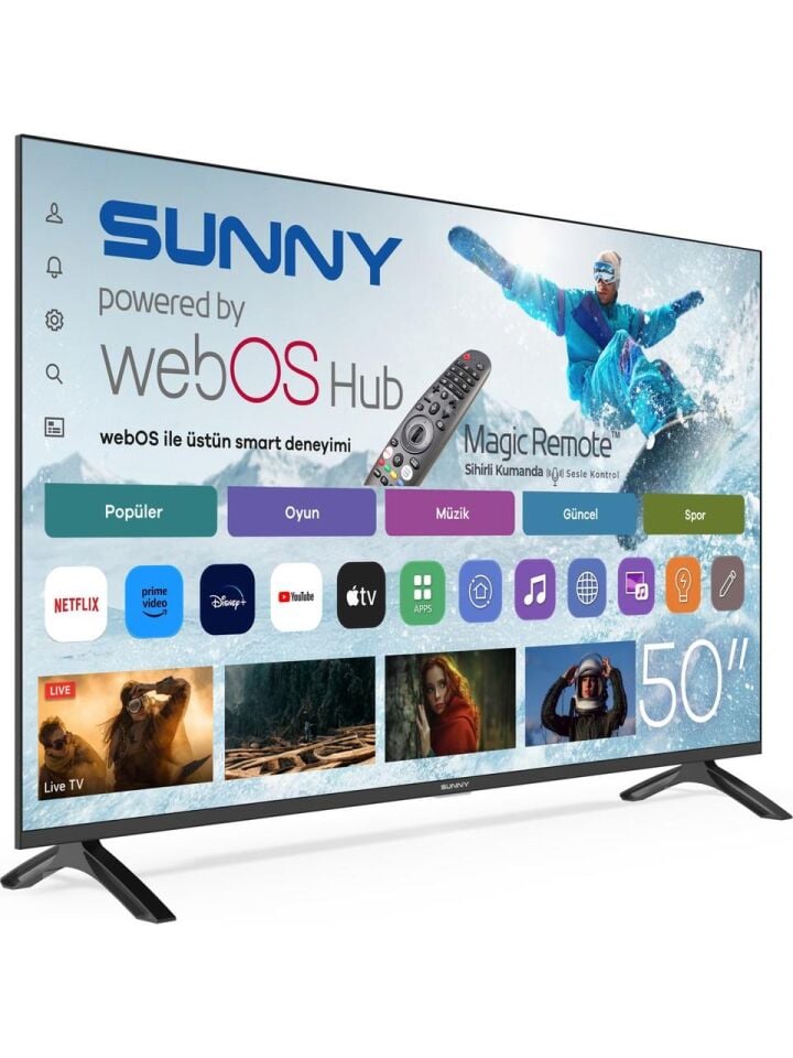 SUNNY 50'' QLED ULTRA HD 4K TV SN50QMN252C-S
