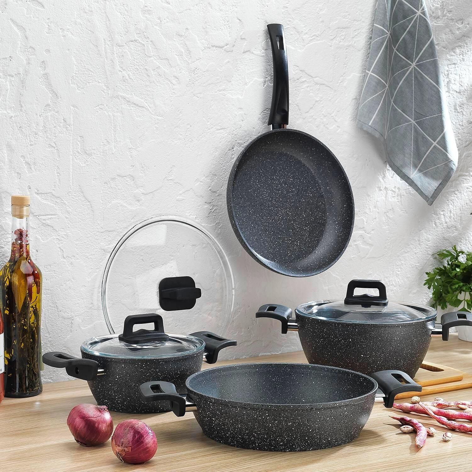 Schafer New Stark 7 Prc Tencere Seti Antrasıt