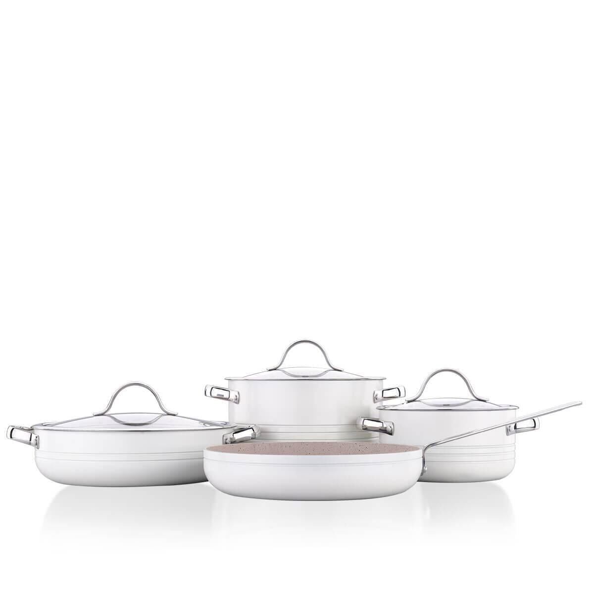 Korkmaz A2619-2 Linea 7 Prc Tencere Seti Vanilya