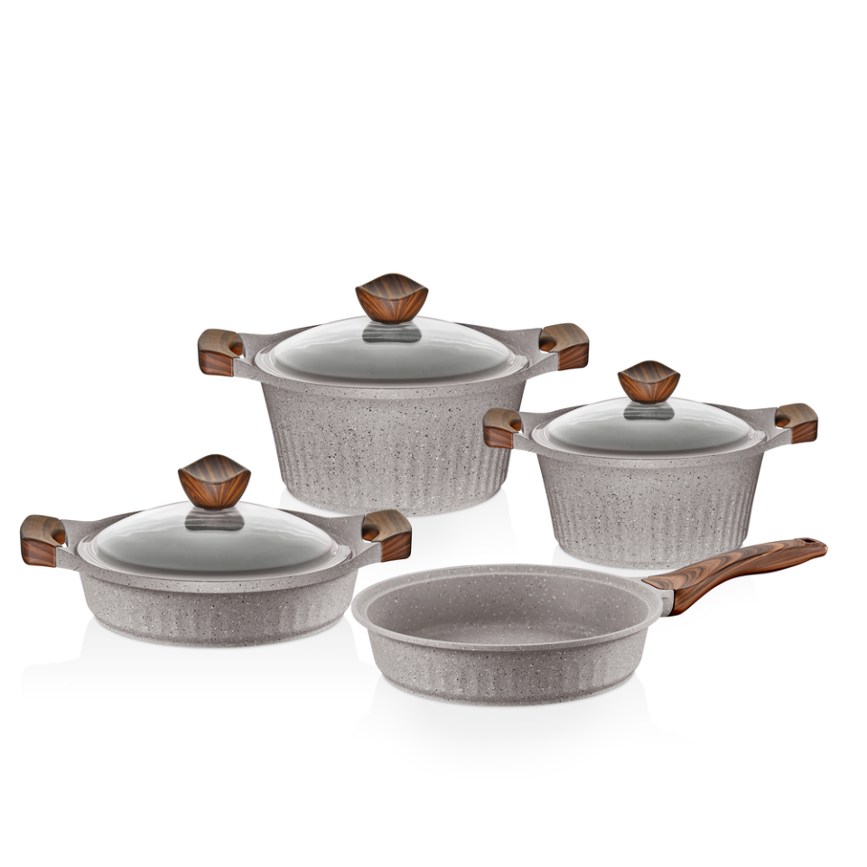 Cem Wood 7 Parça Tencere Seti