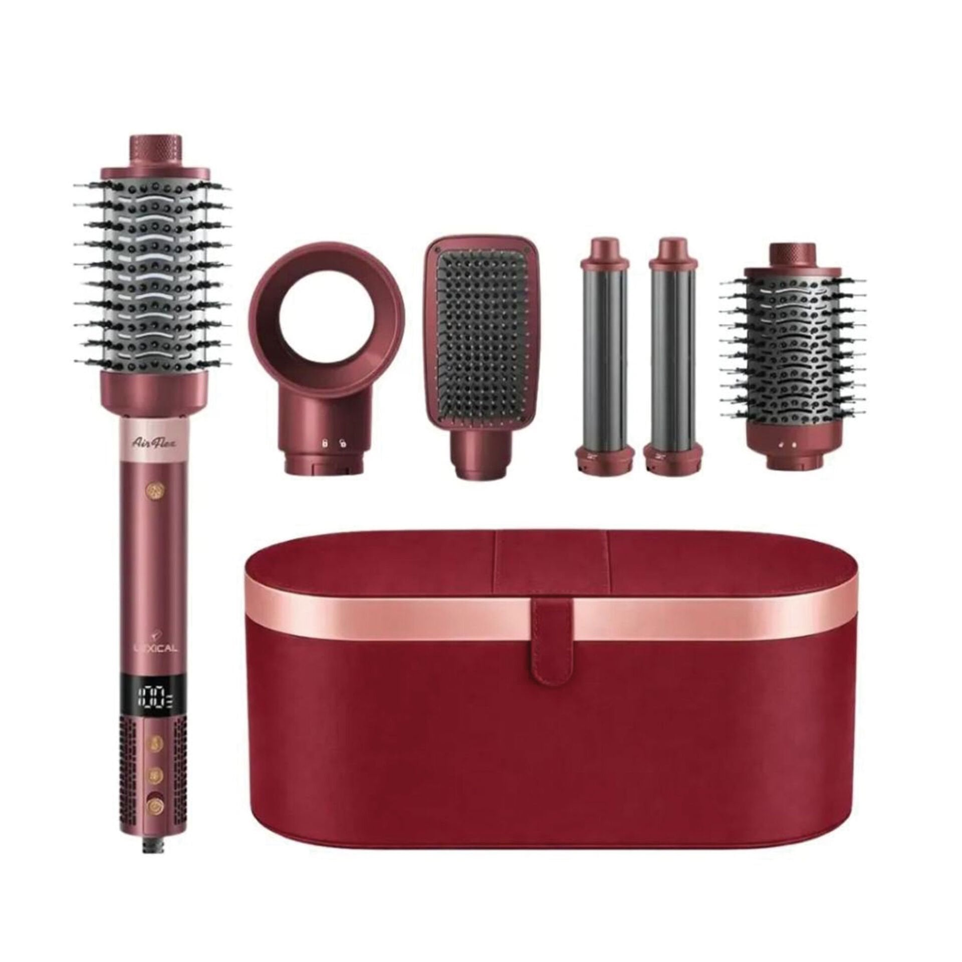 LEXICAL LAS-5255-4 SAÇ ŞEKİLLENDİRME SETİ 1600W RED