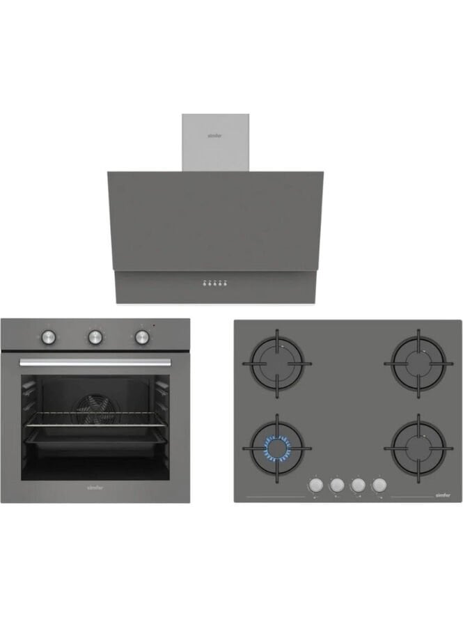 SİMFER MEKANİK 4 FONKSİYON ANKASTRE SET SILVER (SD8705-3537N-SB8224)