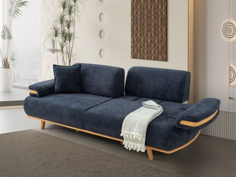 MUGA RÜYA 3+3+1 KOLTUK TAKIMI(3LU VE TEKLİ BONITA 12 GRİ+3LÜ BONITA 20 LACİVERT)