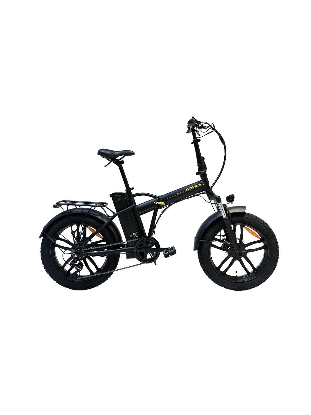 BİSAN E-FOLDING F4-26 20 JANT ELEKTRİKLİ BİSİKLET-MAT SİYAH/SARI