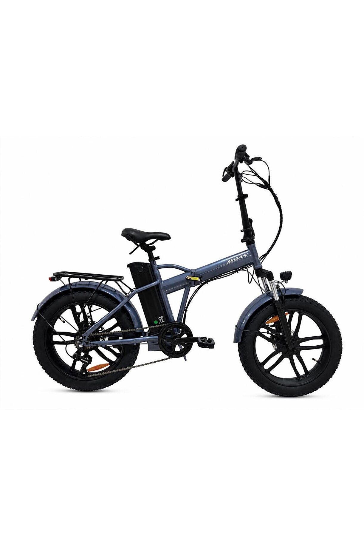 BİSAN E-FOLDING F4-26 20 JANT ELEKTRİKLİ BİSİKLET-METALİK GRİ/GRİ