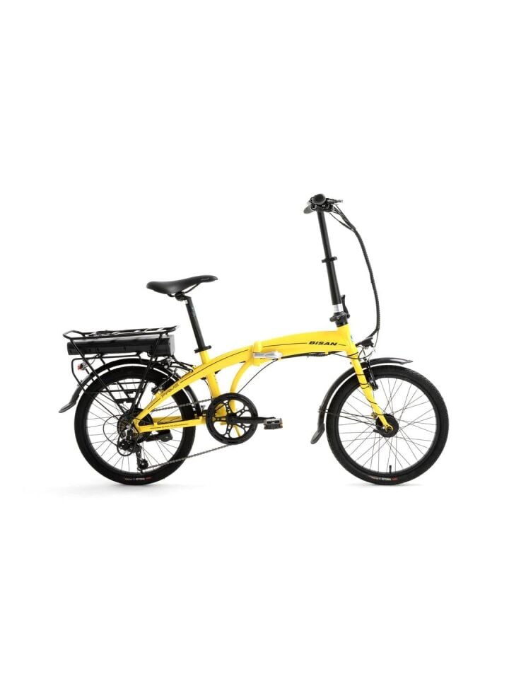 BİSAN PRIME-24/2 20 JANT ELEKTRİKLİ BİSİKLET-MAT GRİ/SARI