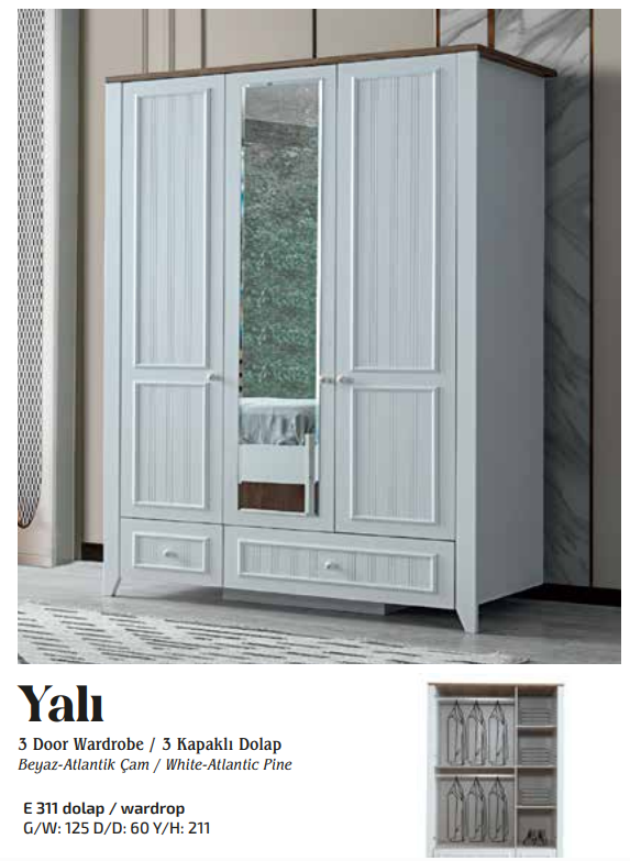 EVART GENÇ YALI E311 3 KAPILI DOLAP