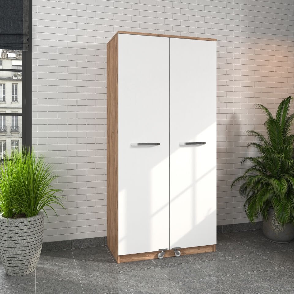 SEMBOL KD08-AB 2 KAPILI 6 ÇEKM.KİLER DOLABI-ATLANTİK ÇAM/BEYAZ