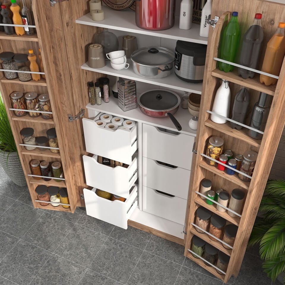 SEMBOL KD08-A 2 KAPILI 6 ÇEKM.KİLER DOLABI-ATLANTİK ÇAM