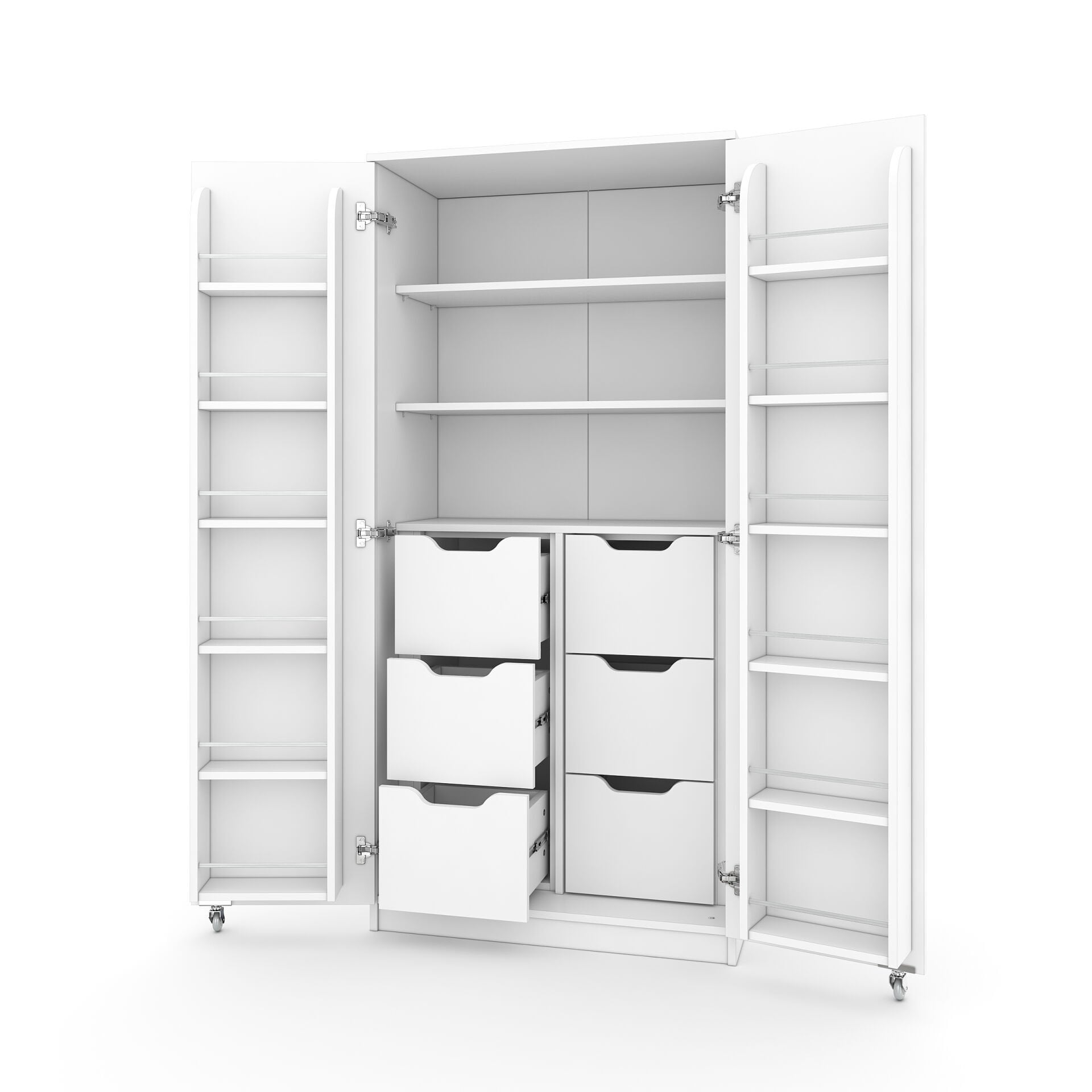 SEMBOL KD08-B 2 KAPILI 6 ÇEKM.KİLER DOLABI-BEYAZ