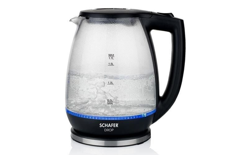Schafer Drop Cam Su Isıtıcı (Kettle) - Siyah