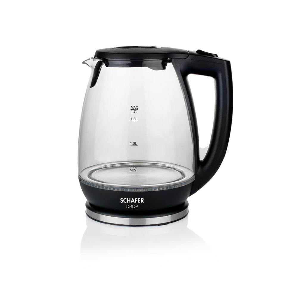 Schafer Drop Cam Su Isıtıcı (Kettle) - Siyah