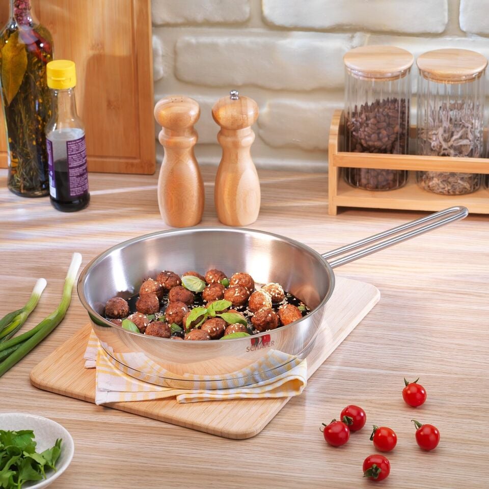 Schafer Held Çelik Tava - 24 Cm - 1 Parça - Inox