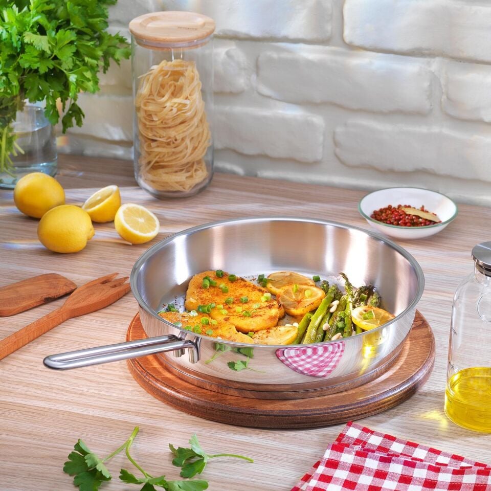 Schafer Held Çelik Tava - 28 Cm - 1 Parça - Inox