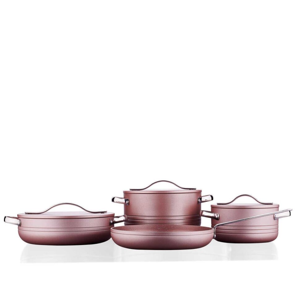 Korkmaz A2620 Linea Plus 7 Parça Tencere Seti - Rosegold