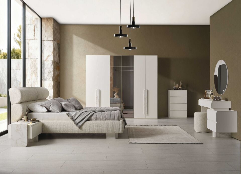 BİGE SOLAR 6 KAPILI YATAK ODASI TAKIMI-KARYOLALI