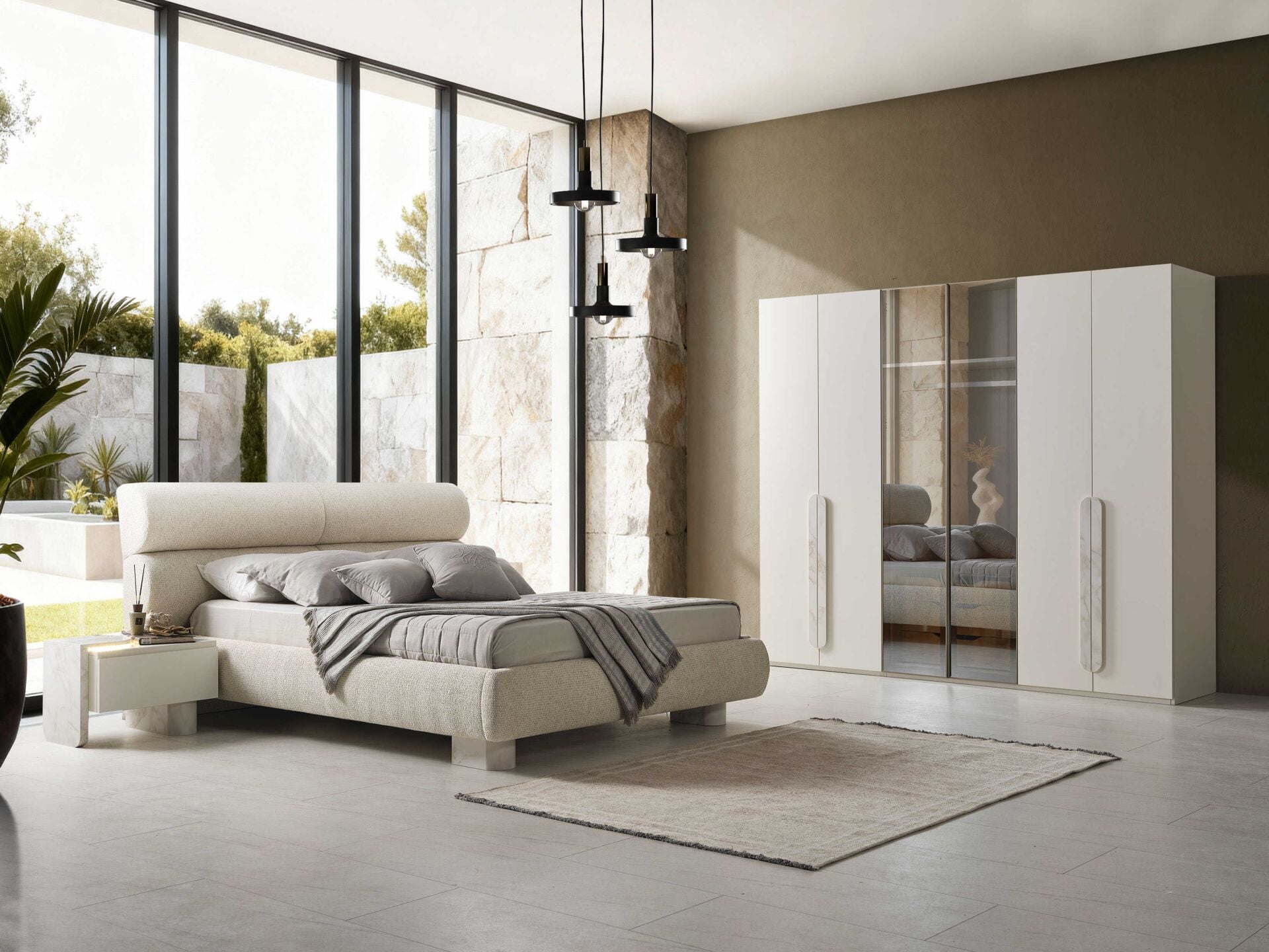 BİGE SOLAR 6 KAPILI YATAK ODASI TAKIMI-BAZALI