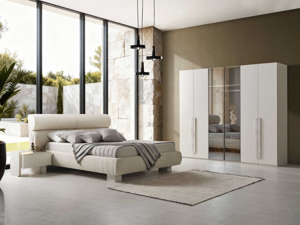 BİGE SOLAR 6 KAPILI YATAK ODASI TAKIMI-BAZALI