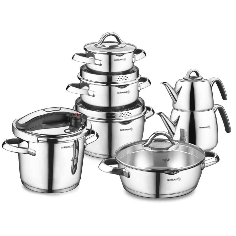 Korkmaz A1767 Vertex 15 Parça Hiper Set - Siyah