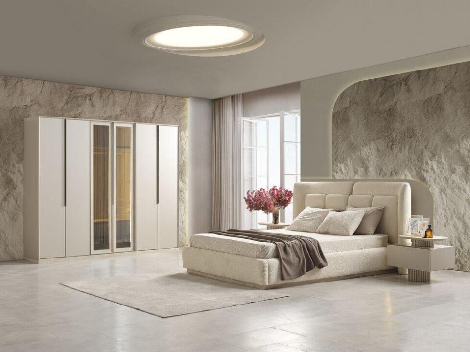 BİGE ARTEMIS KAPAKLI YATAK ODASI TAKIMI-BAZALI