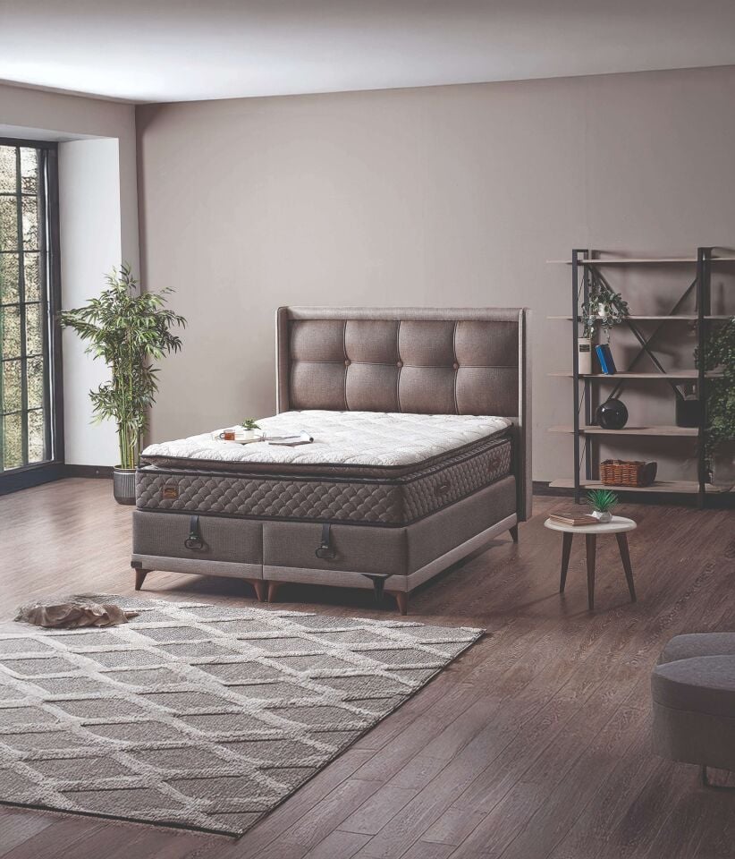 DÖŞEK SEUL 120*200 BAZA SET-KAHVE