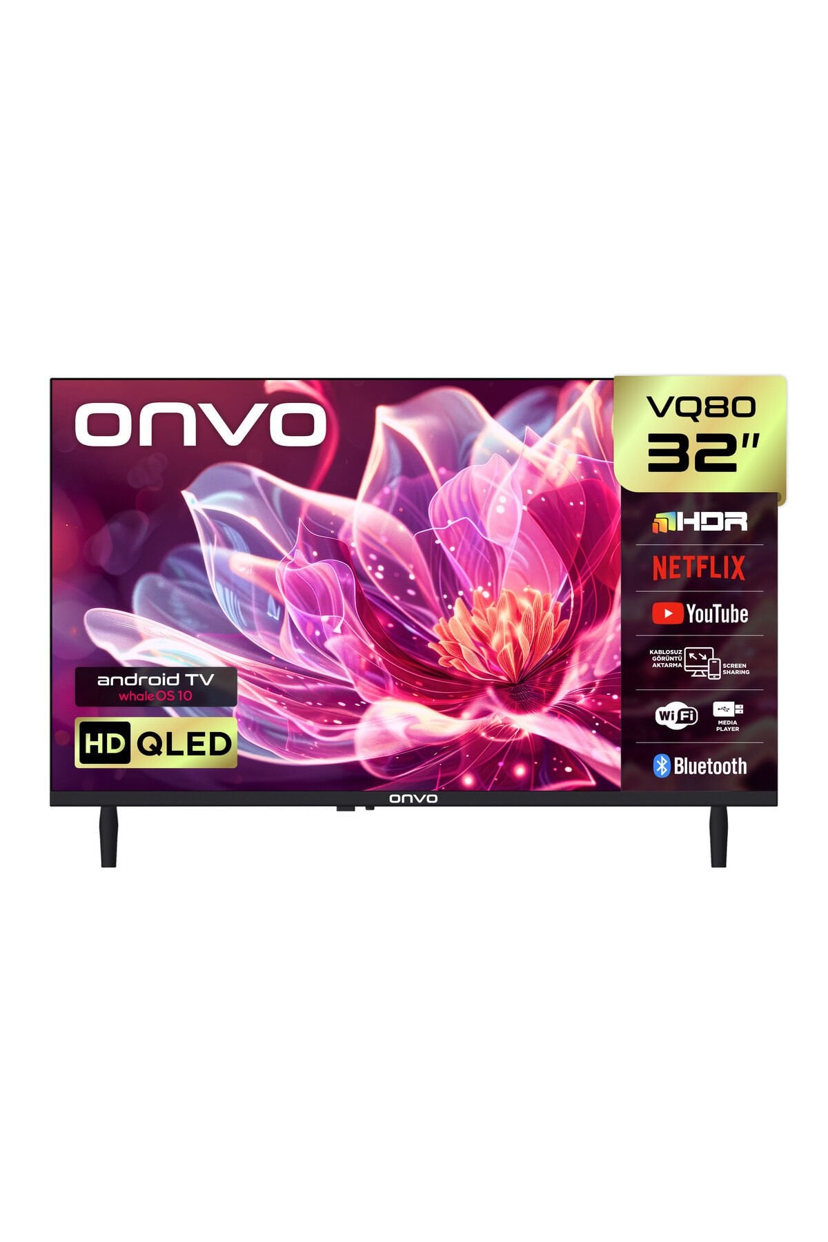ONVO 32'' WHALE OS 10 ANDROID QLED  TV-32VQ80F2HA