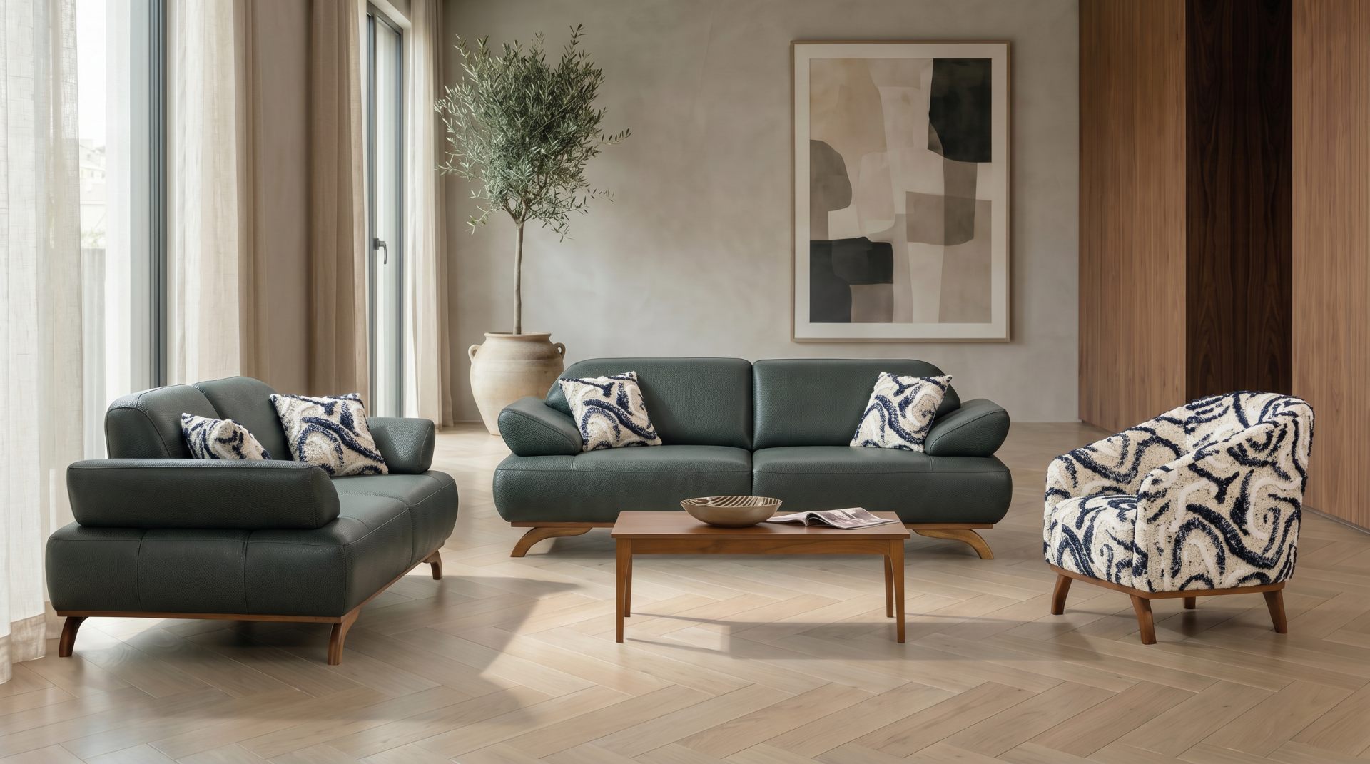 RAHAT ESİNTİ 3+3+1 KOLTUK TAKIMI RHT-217
