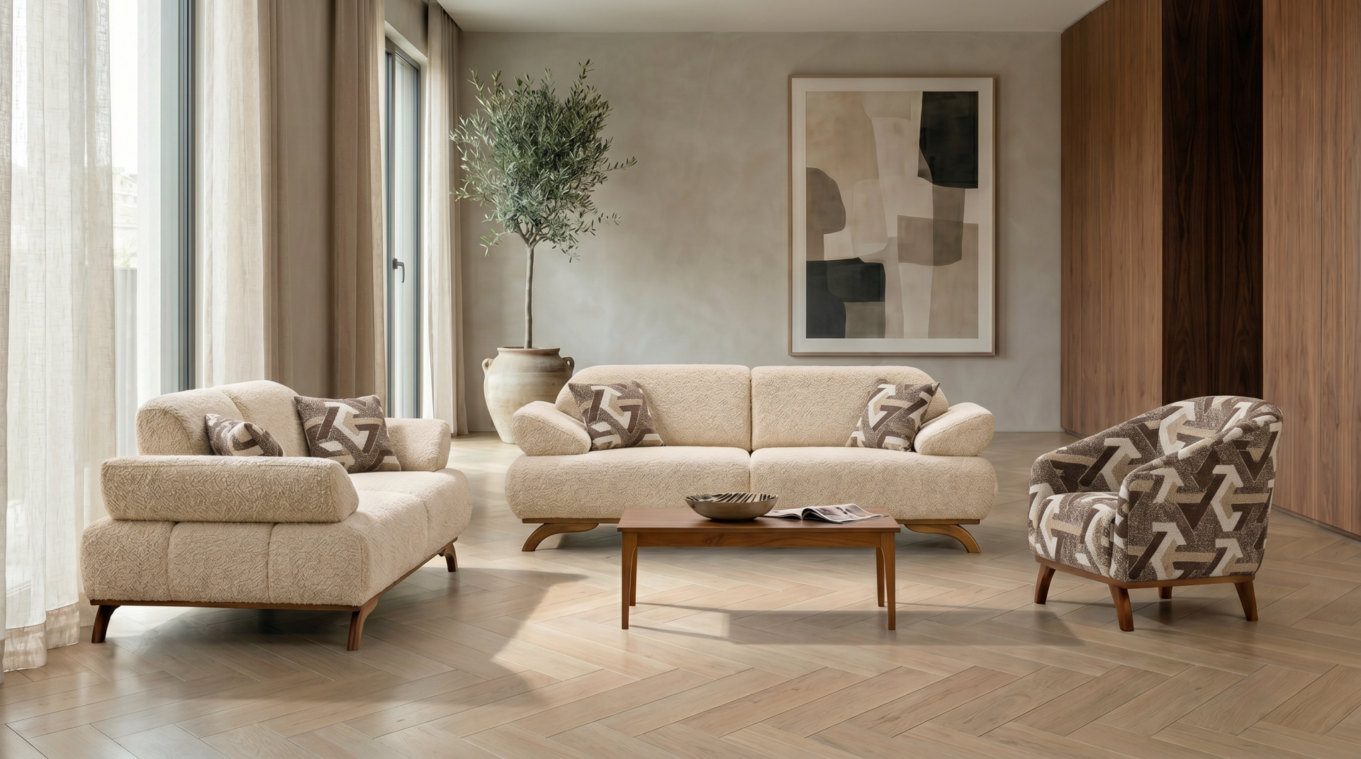 RAHAT ESİNTİ 3+3+1 KOLTUK TAKIMI RHT-207