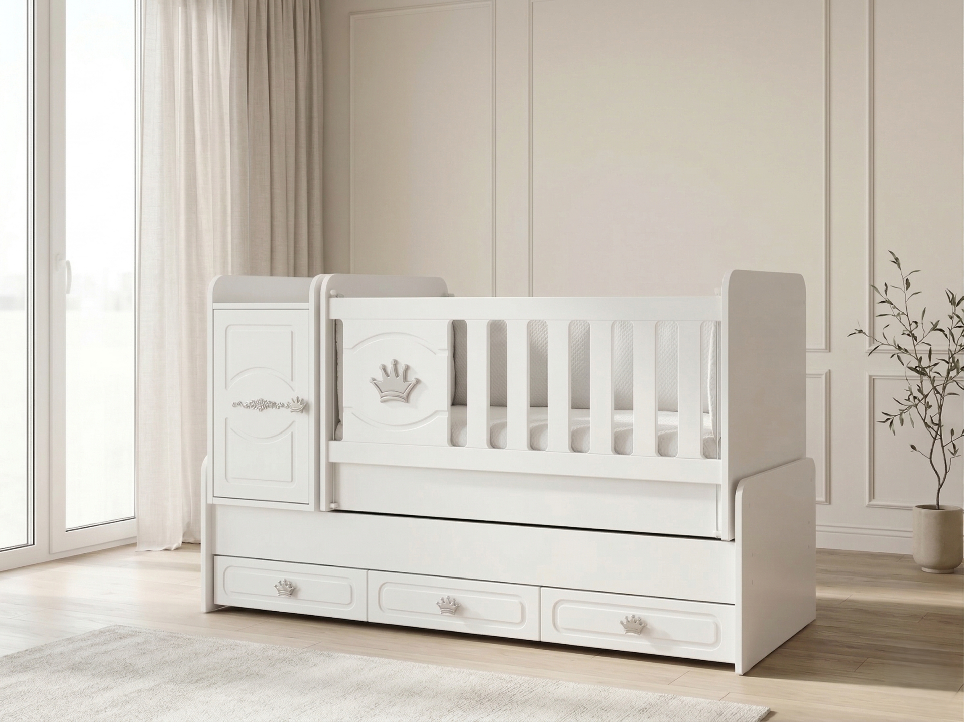 EFENDİ BEBE 70*120 BÜYÜYEN BEŞİK