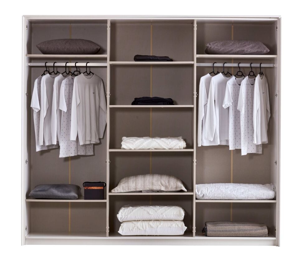 ARNO ASYA 6 KAPILI YATAK ODASI TAKIMI-BAŞLIKSIZ(DOLAP+KOMODİN+ŞİFONYER+AYNA)