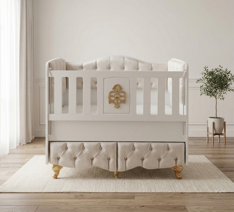 EFENDİ BEBE REHA 2ÇK KAPİTONELİ 60*120 BEŞİK SETİ(BEŞİK+YATAK)