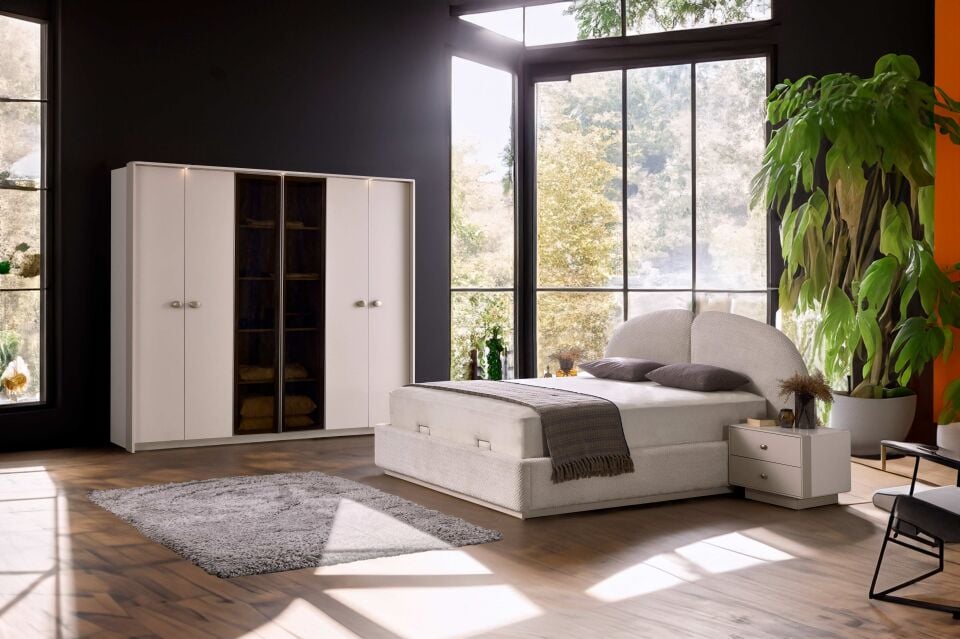 ARNO ARİZONA 6 KAPILI YATAK ODASI TAKIMI-BAZALI