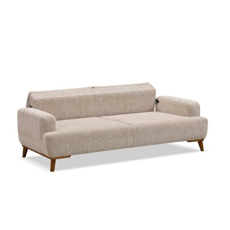 RAHAT ZİRVE 3+3+1 KOLTUK TAKIMI(2 AD.3LÜ RHT248 BEJ+TEKLI RHT247 DESENLI)