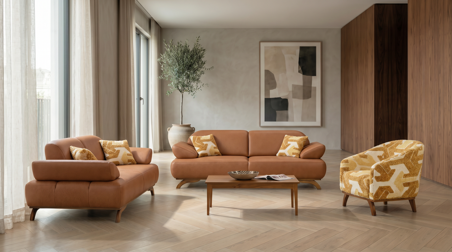 RAHAT ESİNTİ 3+3+1 KOLTUK TAKIMI RHT-214
