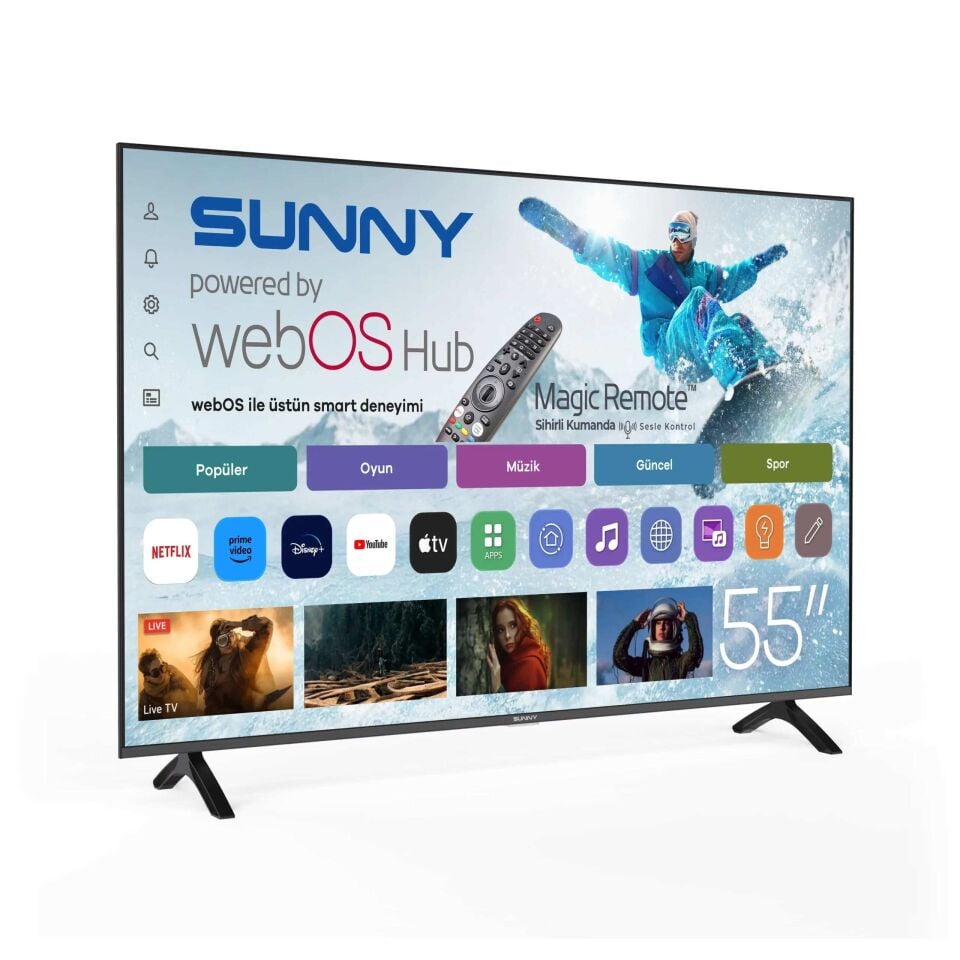 SUNNY 55'' WEBOS 4K UYDULU SMART ULTRA HD LED TV SN55UPRL-W02M