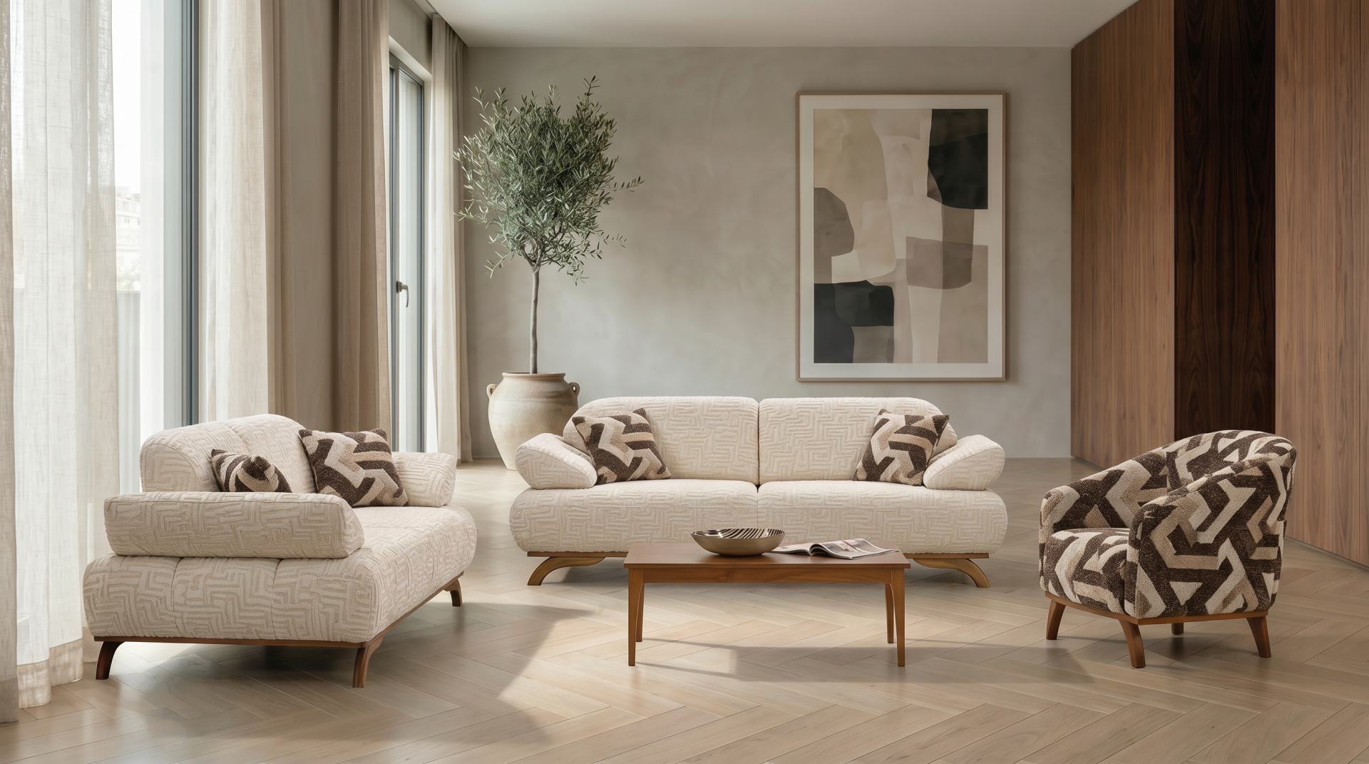 RAHAT ESİNTİ 3+3+1 KOLTUK TAKIMI RHT-224