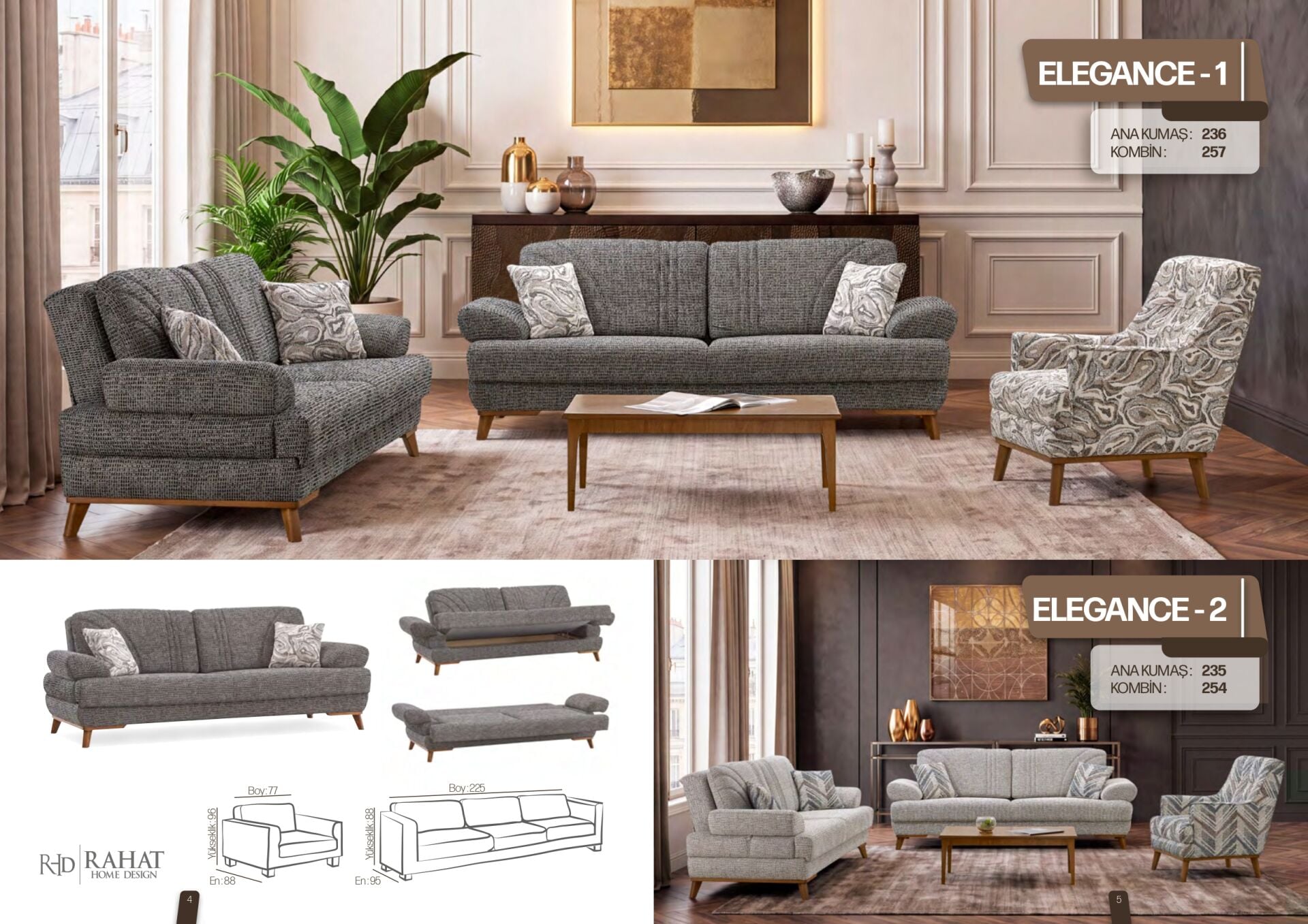 RAHAT ELEGANCE 3+3+1 KOLTUK TAKIMI