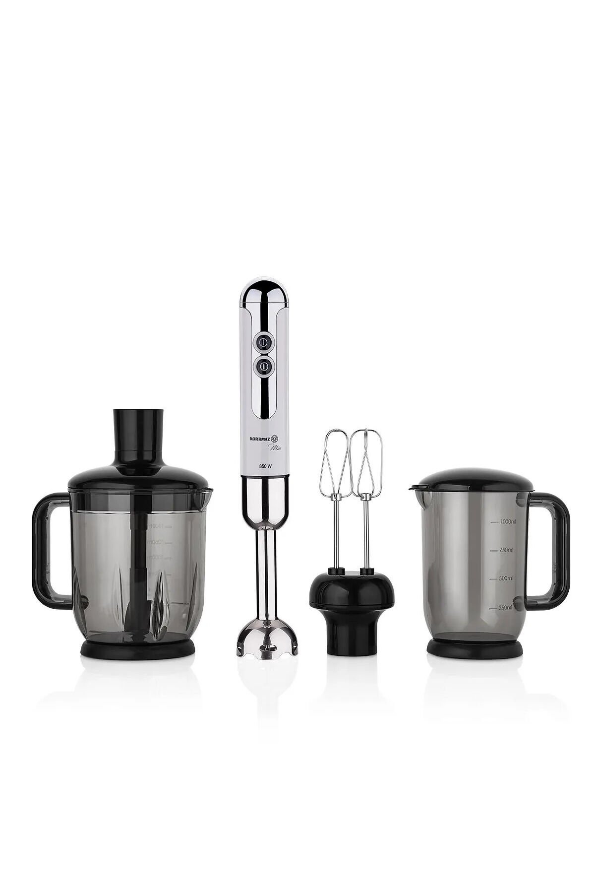 Korkmaz A447-14 Mia Mega Blender Set Vanilya/Krom