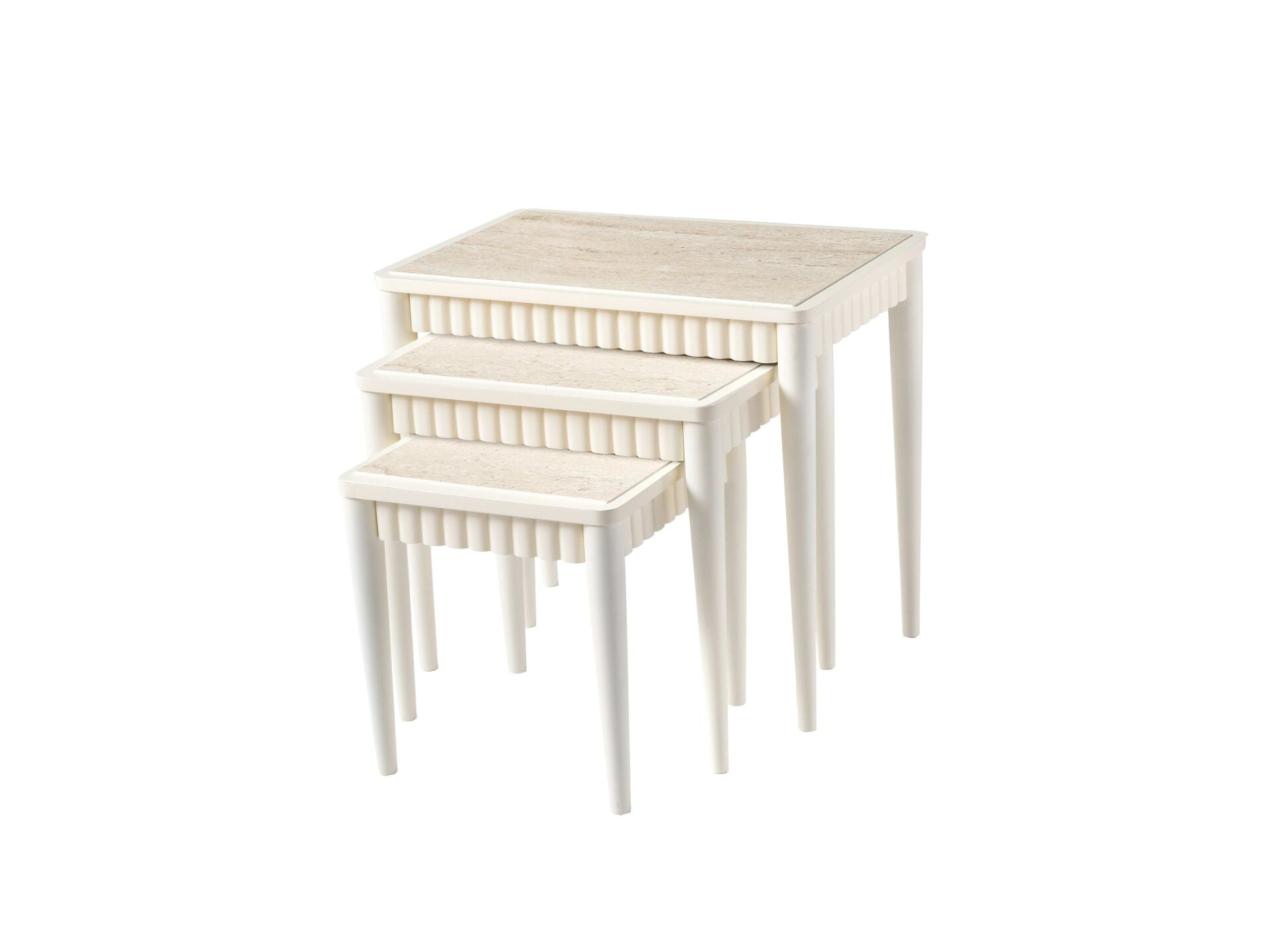 VERALINE MAYA ZİGON SEHPA-TRAVERTEN/KREM