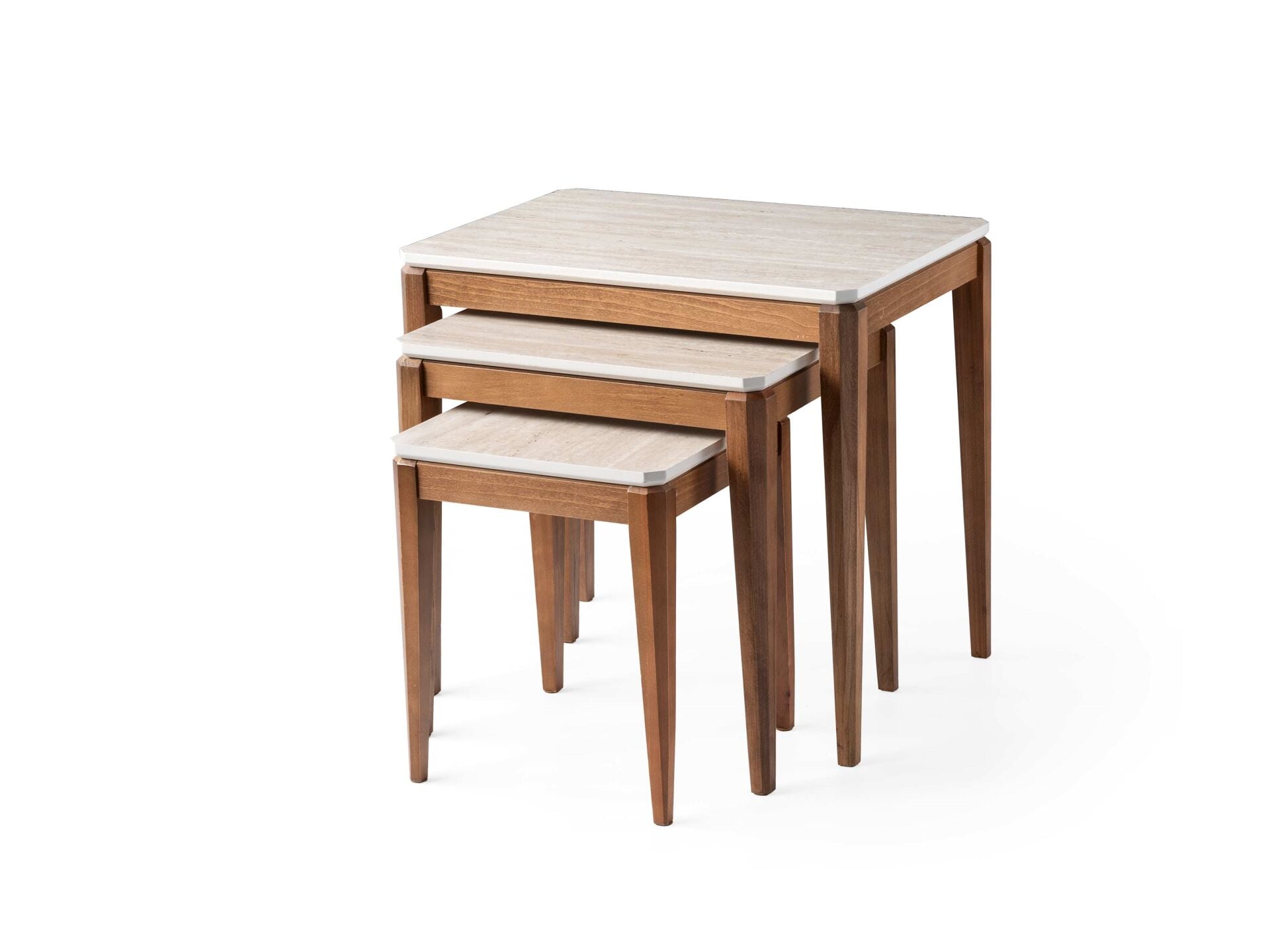 VERALINE LOTUS ZİGON SEHPA-KREM/CEVİZ