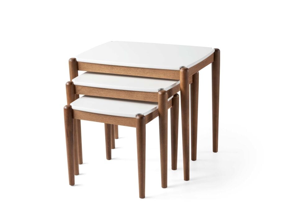 VERALINE LOTUS ZİGON SEHPA-TRAVERTEN/CEVİZ